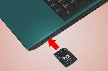 insert a micro sd card into a laptop​