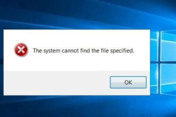 system cannot find the file specified