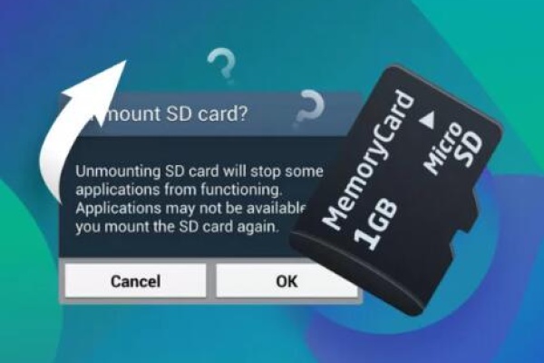 unmount the sd card mean